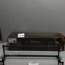 Glass Shelf for Bathroom Wall Sheves 24 inch Rectangular Stainless Steel Tempered Glass Modern Stainless Steel Wall Mount Accessories Organizers Storage (Matte Black) (24'' with Railing)