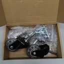 2" Rubber Caster Wheels, casters Set of 4 Black casters 5/16" x 1 1/2" (7.9 x 38mm) Wheels Pole with Sleeve for Shop Vac Wet Dry Vacuums Caster, FurnitureSet of 4 Heavy Duty