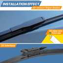 GSPSCN 2 Wipers For Ford Edge 2023-2015，Escape 2019-2013，Focus 2018-2012，Transit Connect 2022-2014，Original Equipment Windshield Wiper Blades Set 28"+28" (Set of 2)