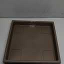 The HC Companies 14 Inch Accent Square Plant Saucer, Lightweight UV-Resistant Plastic Outdoor & Indoor Flower Pot Tray, 2-Pack Plant Pot Trays for Garden & Home Decor, Chocolate