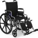 Medline Lightweight Wheelchair for Adults With Swing-Back, Desk-Length Arms, Elevating Leg Rests; 18W" x 16"D Seat