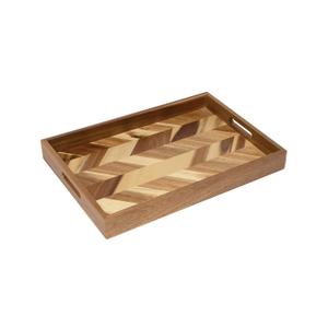 Lipper International 1265 Acacia Herringbone Serving Tray with Handle Cutouts for Meals or Organizing, 19 3/4" x 13 3/4" x 2 1/4" Lipper International 1265 Acacia Herringbone Serving Tray with Handle Cutouts for Meals or Organizing, 19 3/4" x 13 3/4" x 2 1/4"