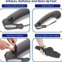 TRAVELREST Ultimate Inflatable Neck Support & Body Pillow - Airplane Pillow for Long Flight Comfort, Travel Essentials, Sleeping Accessories, Headrest Support Seat for Car (Grey)