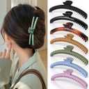 Hold Everything Hair Claw Clips Perfect for Thick and Thin Hair Straight, Wavy and Curly Strong Clip,Non-Slip 7 Colors Double Row Teeth Hair Claw Clips With 52 teeth.
