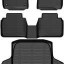  All Weather Floor Mats for Honda Accord 2023-2026 2027 Accessories Include Hybrid,Full Coverage Set with Cargo Mat,3D Laser Fit,All Season,Odorless,Rain&Salt Resistant,TPE,Pet Friendly
