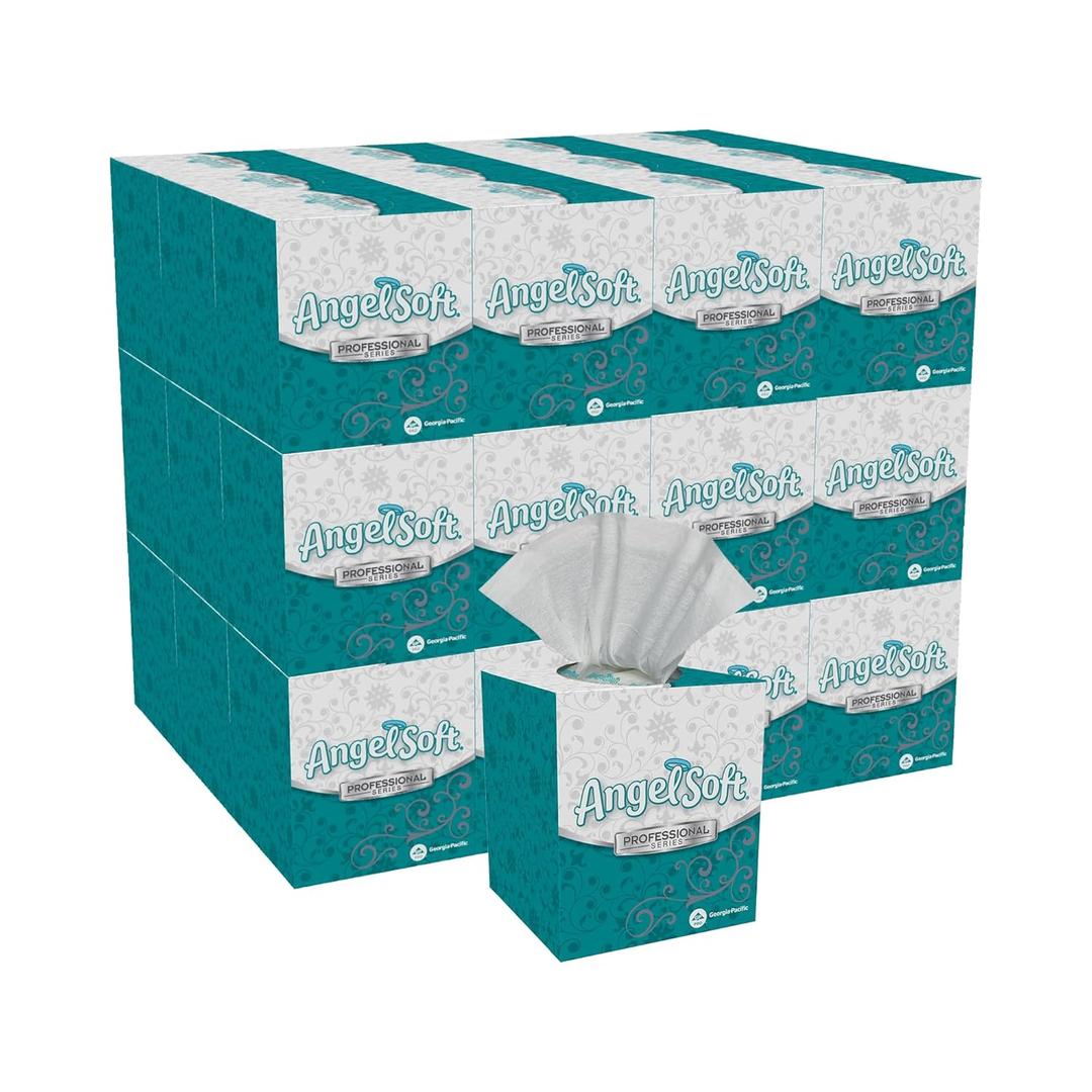 Angel Soft Professional Series 2-Ply Facial Tissue (46580), 96 Sheets, 36 Boxes, Bulk Pack, Ideal for Bathrooms, Meeting Rooms, Reception Areas