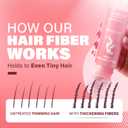 Fibers for Thinning Hair (Light Brown), Undetectable Hair Powder for Women & 100% Natural Hair Building Fibers - Conceals Hair Loss - Bald Spot Cover Up Hair Powder, 2 Month Supply