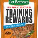 Pet Botanics Training Rewards Jerky Bites, Chicken Recipe, 12 oz Pouch | High-value Reward for Training, BotaniFits Botanical Blend, Only 5 Calories Each, Made in the USA, 225 Treats Per Bag (EXP 07/08/26)