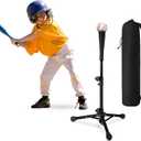 Baseball Tee For Kids, Easy Adjustable Batting Tee From 20.85 to 31.30 Inches. Foldable and Stable Baseball Tees for Hitting with Portable Bag. Softball Tee for Children Aged 3-10 Baseball Training.