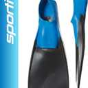 Sporti Adult-Kids Swim Fins for Pool Lap Swimming - Long Floating Fins for Swimming & Snorkeling - Swim Flippers for Training