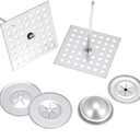 QWORK Perforated Insulation Pins 2-1/2 inch, 7/8 Inch Aluminum Insulation Hangers Cap,1.5 Inch Self Locking Washers, for Foam Wall Board, 50 Sets / 150 Pcs