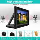 GYUEM 20 feet Inflatable Portable Projector Movie Screen - Huge Air-Blown Cinema Projection Screen Package with Rope, Blower,Tent Stakes - Front & Rear Projection,for Outdoor Party Backyard Pool Fun
