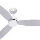 Ceiling Fans with Lights,52'' Ceiling Fan with Remote Control, 6 Speeds Indoor Outdoor Ceiling Fans with 22W 3CCT Dimmable LED Light, Noiseless DC Motor & 3 Reversible Blades White