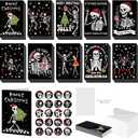 100 Sets Christmas Cards with Envelopes and Stickers Christmas Cards Assortment Bulk Greetings for Xmas New Year Party Supplies 10 Designs, 6 x 4 Inch(Gothic)
