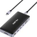 USB C Laptop Docking Station, 15 in 1 Dock with 4K Triple Display Multiport Adapter and 3 Monitors Compatible for Dell/Surface/HP/Lenovo (Dual HDMI, DP, VGA, USB Ports, RJ45, SD/TF, Mic/Audio, PD)