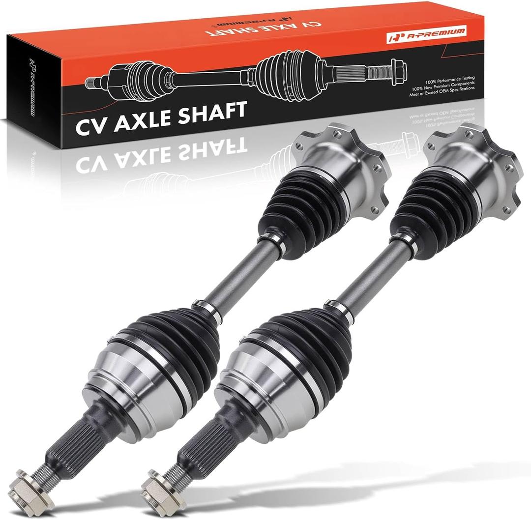 A-Premium Pair (2) Front CV Axle Shaft Assembly Compatible with Cadillac, Chevy & GMC Models - Silverado 1500, Suburban, Tahoe, Avalanche, K1500, Sierra 1500, Yukon, Escalade - Left and Right