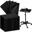 100 Pcs Disposable Salon Tray Cover 13 x 18 Inch 3 Ply Waterproof Pink or Black Salon Tray Protector Cover(Black)