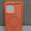 SUPFINE Magnetic for iPhone 16 Pro Max Case (Compatible with MagSafe) (Military Grade Drop Protection) Slim Translucent Matte Shockproof with Anti-Fingerprint Phone Case,Orange