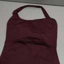 Women's Impact Halter Tank Top Longline Backless Scoop Neck Built-in Bra Sports Workout Gym Crop Top,XS