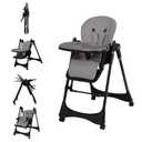 6-in-1 Convertible High Chair with Rocker | Baby High Chair for Newborn to Toddler (0-3 Years) | Adjustable, Foldable & Easy-Clean with Dishwasher Safe Tray & Tool-Free Assembly,Gray