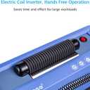 TIANSE Spiral Coil Binding Machine, Manual Book Maker Punch Binder with Electric Coil Inserter, Disengaging pins, Adjustable Side Margin, Comes with 100pcs 5/16'' Plastic Coil Binding Spines & Plier