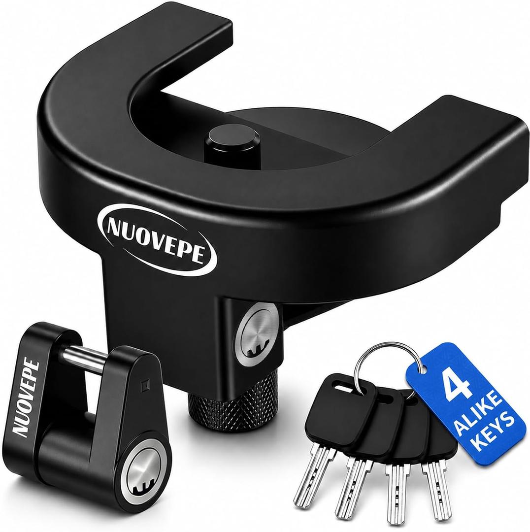 2 Inch Trailer Hitch Lock Kit, Dual Locks for Coupler & Latch