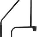 RV Door Handle Step Rails, Camper Accessories for Outside RV Latch Extender Outdoor Handrail Wall Mount for Trailer Garden Steps, Safety Grab Bars Stair Handrails for Kids and Elderly - Black