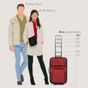 U.S. Traveler Rio Lightweight Softside Rolling Carry-on Suitcase, 2-Wheel Single, Red