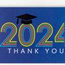 2 x Hallmark Graduation Thank You Cards Bulk, Class of 2024, Retro Blue (40 Thank You Notes with Envelopes)