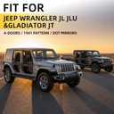 HOCHO Fit for Jeep Half Doors with Mirrors DOT Certified, Upgraded Seamless Locks No Shaking&Noise Half Doors Fit for 2018-2026 Jeep Wrangler JL Accessories & 2020-2026 Jeep Gladiator Accessories