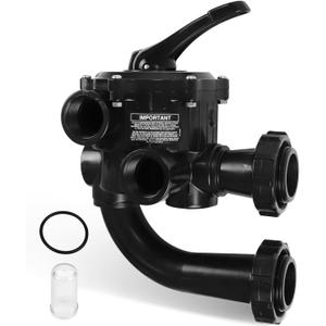 SP0710XR50 Backwash Valve Coupling Compatible with Hayward Pro-Series Vari-Flo Vertical Grid DE Filters, 6-Position Reverse Multiport Valve Coupling with 1-1/2-inch NPT Ports