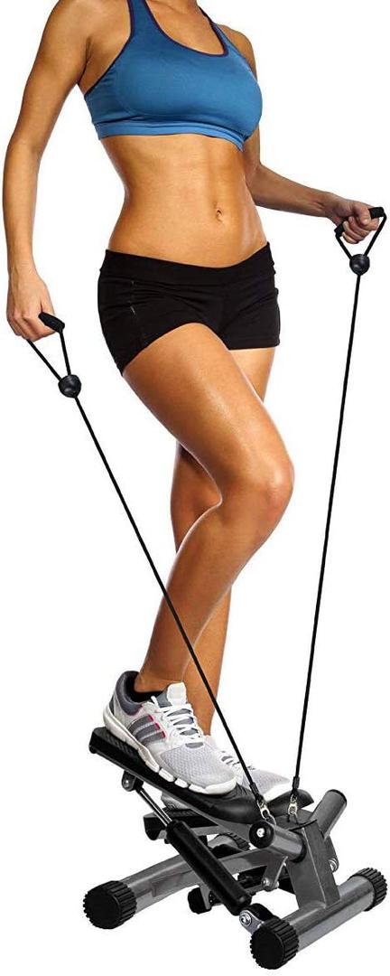 Fitvids Pre-Assembled Adjustable Mini Stepper Stair Stepper Stepping Machine with Resistance Bands