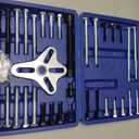 Harmonic Balancer Puller Set | 46PCS Power Steering Pulley Puller Installer Tool Set, Steering Wheel Pulling Set, Flywheel Remover, Crankshaft Pulley Removal (Blue)