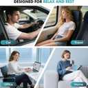 Travel Neck Pillows for Airplanes - 360 Ergonomic Memory Foam Travel Pillow - Relief Neck Pain with Breathable Support for Long Flights, Car, Train & Office Use - Adults & Kids