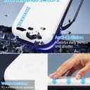 ZOVIKKIC Switch 2 Case for Nintendo Switch 2, Hard Shell Travel Case with 10 Game Card Slots, Slim Protective Carrying Bag for Console & Accessories (White)