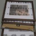 KINLINK 8x10 Picture Frame Brown Set of 4, Wooden Photo Frames Matted 5x7 with Plexiglass for 5x7 with Mat or 8x10 without Mat for Table and Wall Display