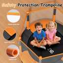Fitinone Trampoline for Kids, 5 FT Indoor & Outdoor Toddler Trampoline with Safety Enclosure Net, Birthday Gifts for Kids, Gifts for Boy and Girl, Age 3-8