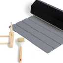 HavenMat Large Stone Dish Drying Mat (24x16) with Bamboo Rack & Brush | Quick-Dry Diatomite Counter Mat for Dishes, Glassware, Plants & Pets | Grey Kitchen Drying Stone (Grey)