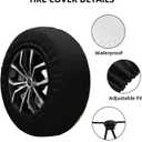 Spare Tire Cover Mountains Nature Scenery Wheel Covers Weatherproof Universal Wheel Protectors for Rv SUV Truck Travel Trailer Camper 15 Inch