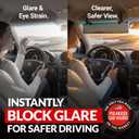 Glare Guard Professional-Grade Polarized Sun Visor Extender Anti-Glare Sun Glare Blocker for Car Windshields, Adjustable Clip-On UV400 Tinted Visor Extension for Cars, Trucks & SUVs
