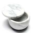 Marble Salt Holder Salt Box Spice keeper Black Big Salt Cellar Natural Material Salt Container Spice Cellar Large Capacity