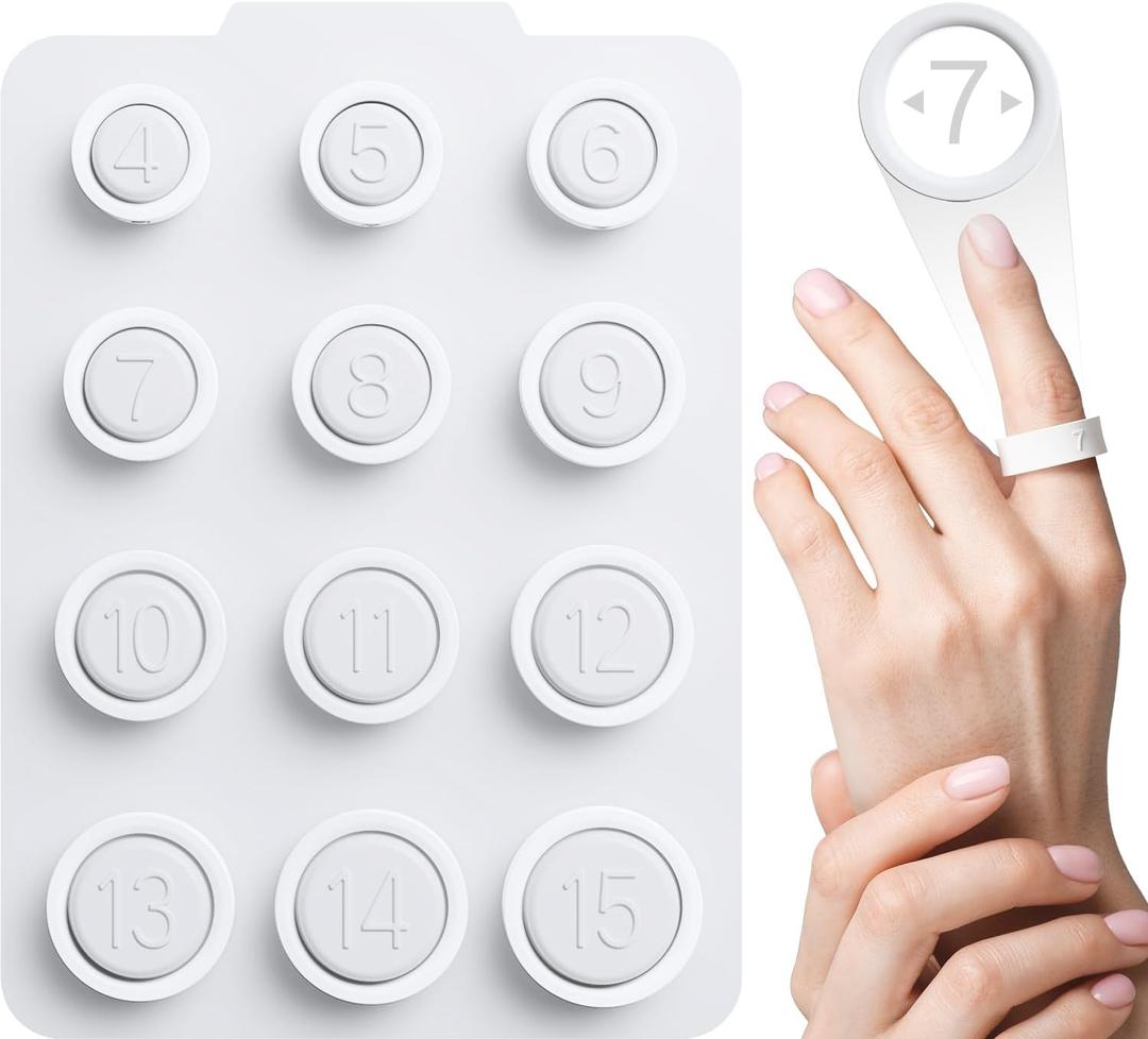 Ring 4 Sizing Kit, Compatible with Oura Ring4, Professional Finger Measuring Tool, Smart Ring Find Your Before You Buy Ring, Size 4 to 15