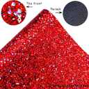 5 x Red Mixed Diamond Sequin Chunky Glitter Faux Leather Roll, Christmas Collection Material for DIY Bows, Crafts and Earrings, 12 x 52 Inch (20032#2)