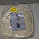 Legigo 5 Pack Thicker Bathroom Toilet Seat Cover Pads- Soft Warmer Toilet Seat Cushion Cover Stretchable Washable Fiber Cloth, Easy Installation Comfortable Toilet Lid Seat Cover(Knit Elongated Beige)