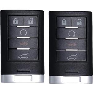 Keyless Entry Remote Push Start Button Smart Proximity Control Key Fob Replacement Fits for Cadillac SRX 2010 2011 2012 2013 2014 2015 ATS XTS 2013-2014 ELR NBG009768T 22865375