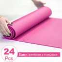 3 mm Thick Yoga Mat Bulk, Non Slip Exercise Workout Fitness Pad for Women Men, Gym Home Yoga Pilates, Easy to Clean, Sturdy PVC  68 x 24