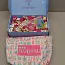 Engraved American Mahjong Tile Set(4 Layer), 166 Acrylic Mahjong Tiles with A Carrying Bag and Accessories