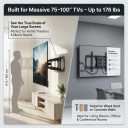 HumanCentric Heavy Duty Full Motion TV Wall Mount for 60-100" TVs, 176lb Capacity, 15° Tilt, 45° Swivel, 24" Extension, Max VESA 900x600mm, Flat or Curved, for Wood or Concrete, Hardware Included