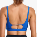 RUNNING GIRL Sports Bras for Women,Square Neck Sports Bra Medium Support Yoga Bra Workout Crop Top with Removable Cups, Large 