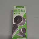 Portable Handheld Turbo Fan, 5 Gear Wind, Battery Operated, Up to 12 Working Hours, 3 IN 1 Hand Fans with Air Turbo Tech Cooling Fan for Outdoor Activities, Travel, Beach (Black)